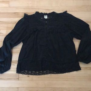 Beautiful Anthropologie black lace top